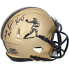 Mike Rozier Nebraska Huskers Autographed Gold Heisman Riddell Speed Mini Helmet with ''83 Heisman'' Inscription
