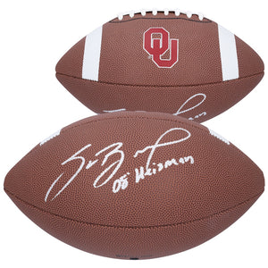 Sam Bradford Oklahoma Sooners Autographed Nike Replica Football with ''08 Heisman'' Inscription