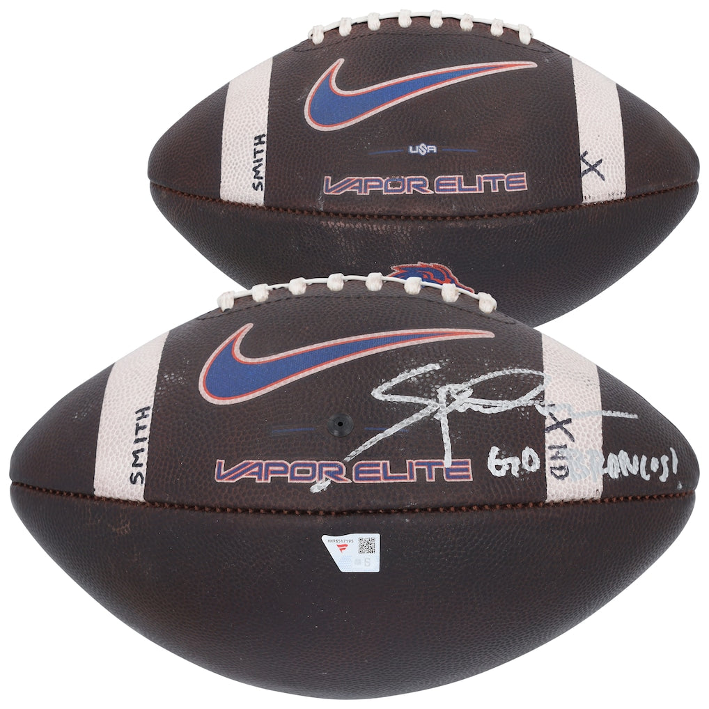 Spencer Danielson Boise State Broncos Autographed Game-Used Football vs. Eastern Washington Eagles on September 5, 2025 with ''Go Broncos!'' Inscription