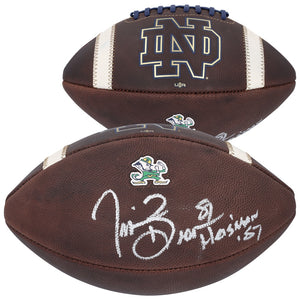 Tim Brown Notre Dame Fighting Irish Autographed Big Game USA Authentic Football with ''Heisman 87'' Inscription