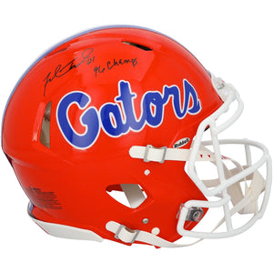 Fred Taylor Florida Gators Autographed Riddell Speed Authentic Helmet with ''96 Champs'' Inscription
