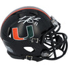 Carson Beck Miami Hurricanes Autographed Riddell Black Speed Mini Helmet