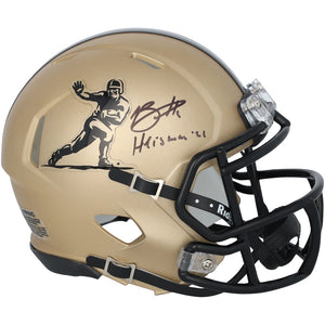 Bryce Young Alabama Crimson Tide Autographed Riddell Gold Heisman Speed Mini Helmet with ''Heisman 21'' Inscription