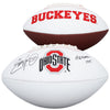 Eddie George Ohio State Buckeyes Autographed Rawlings White Panel Football with ''Heisman 1995'' Inscription