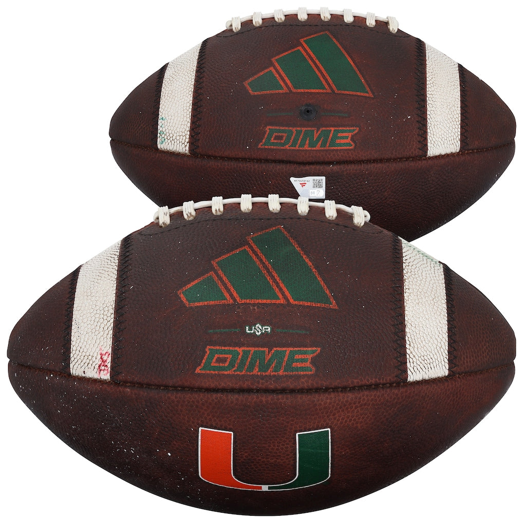 Miami Hurricanes Game-Used Football vs. Stanford Cardinal on October 25, 2025