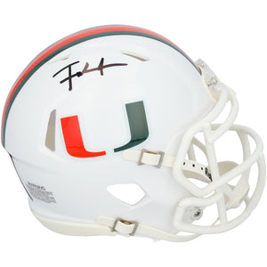 Frank Gore Miami Hurricanes Autographed Riddell Speed Mini Helmet