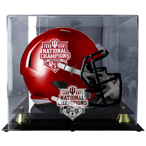 Indiana Hoosiers College Football Playoff 2025 National Champions Golden Classic Mini Helmet Display Case
