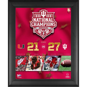 Indiana Hoosiers College Football Playoff 2025 National Champions Framed 13'' x 16'' Collage