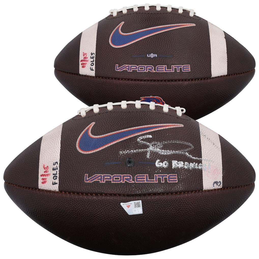 Spencer Danielson Boise State Broncos Autographed Game-Used Football vs. Colorado State Rams on November 22, 2025 with ''Go Broncos!'' Inscription