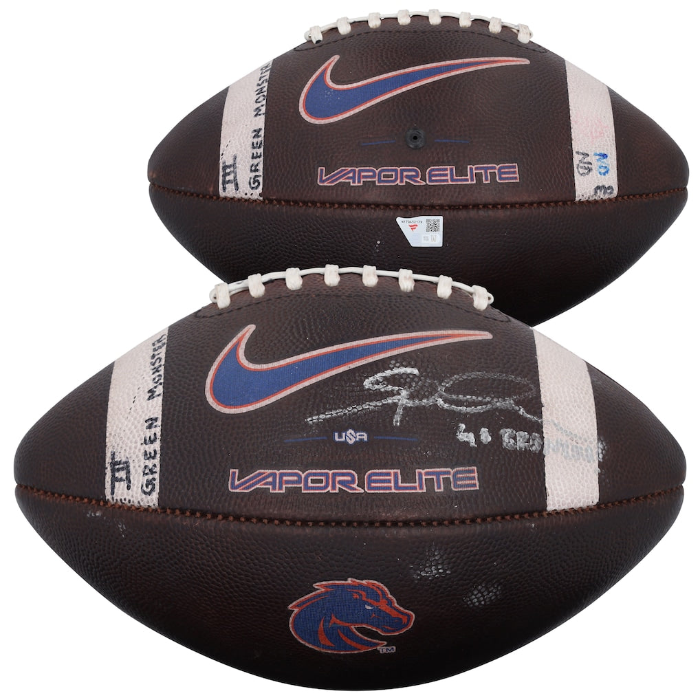 Spencer Danielson Boise State Broncos Autographed Game-Used Football vs. Nevada Wolfpack on October 24, 2025 with ''Go Broncos!'' Inscription