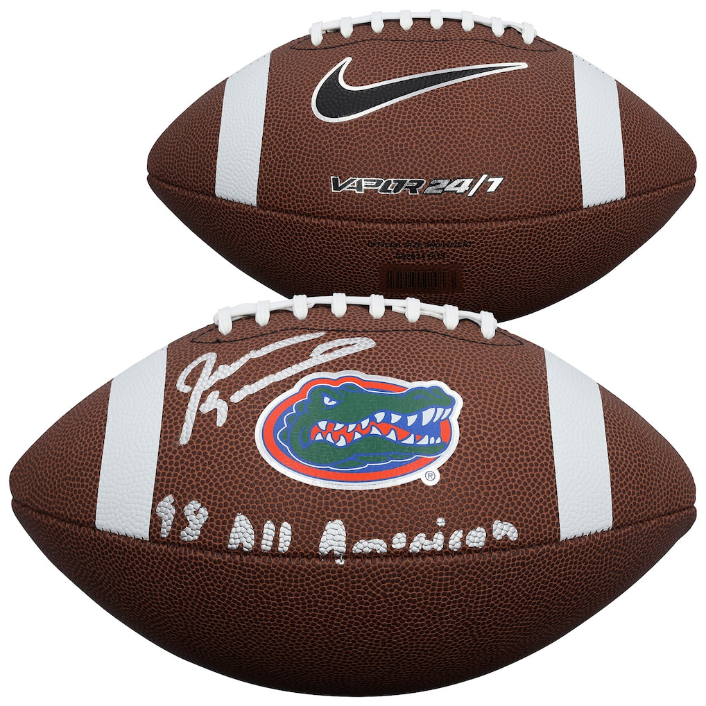 Jevon Kearse Florida Gators Autographed Nike Replica Football with ''98 All American'' Inscription