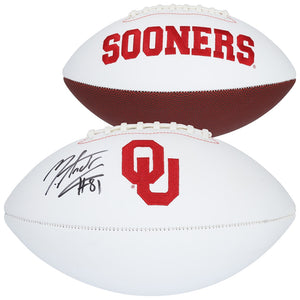 Mark Andrews Oklahoma Sooners Autographed Nike White Panel Football
