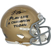 Jeremiyah Love Notre Dame Fighting Irish Autographed Riddell Play Like A Champion Today Speed Mini Helmet