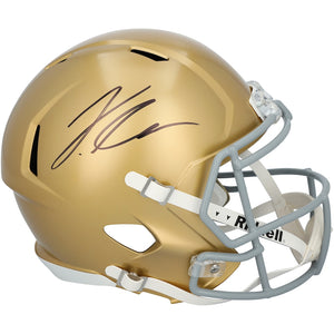 Jeremiyah Love Notre Dame Fighting Irish Autographed Riddell Speed Replica Helmet