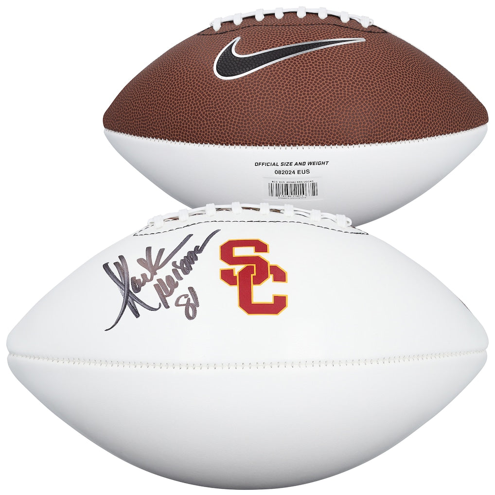 Marcus Allen USC Trojans Autographed Nike White Panel Football with ''Heisman 81'' Inscription