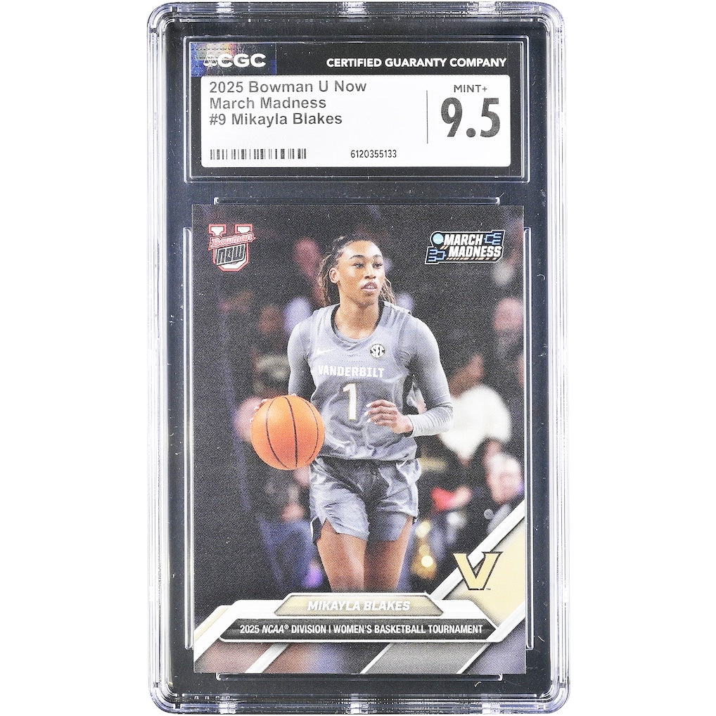 Mikayla Blakes Vanderbilt Commodores 2025 Bowman U Now March Madness #9 CGC Authenticated 9.5 Card