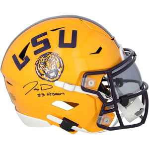 Jayden Daniels LSU Tigers Autographed Riddell Speed Flex Midi Helmet with ''23 Heisman'' Inscription