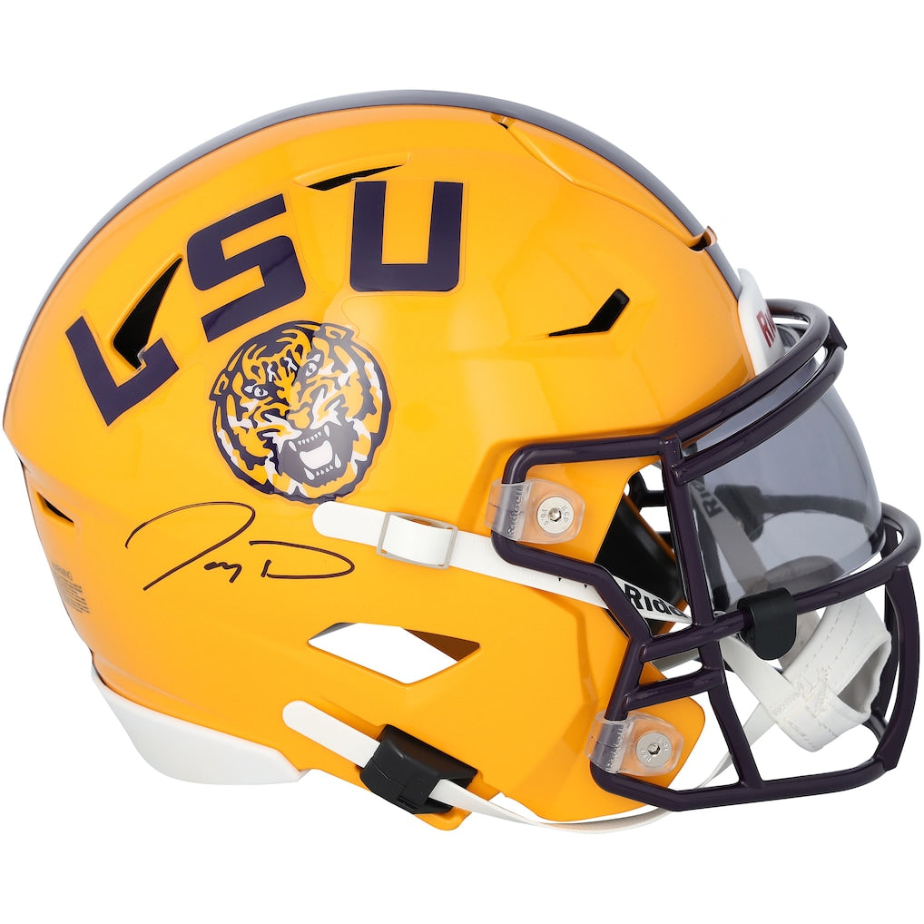 Jayden Daniels LSU Tigers Autographed Riddell Speed Flex Mini Helmet