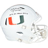 Malachi Toney Miami Hurricanes Autographed Riddell Speed Replica Helmet with ''It's All About the U'' Inscription