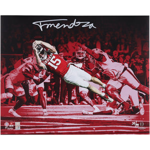Fernando Mendoza Indiana Hoosiers Autographed 16'' x 20'' CFP Championship Diving Touchdown Colorway Spotlight Photograph - Limited Edition of 99