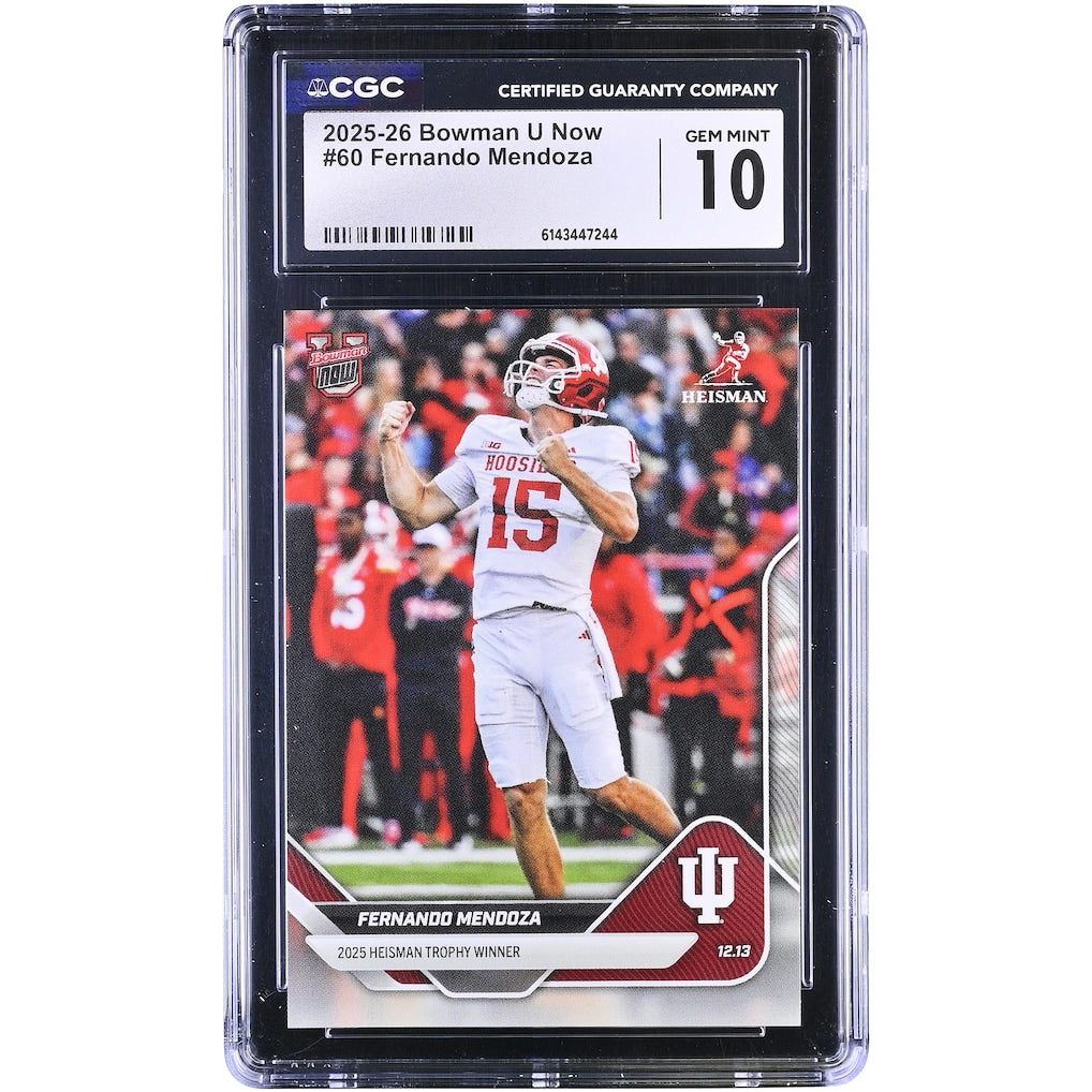 Fernando Mendoza Indiana Hoosiers 2025-26 Bowman U Now '25 Heisman Trophy Winner #60 CGC Authenticated 10 Card