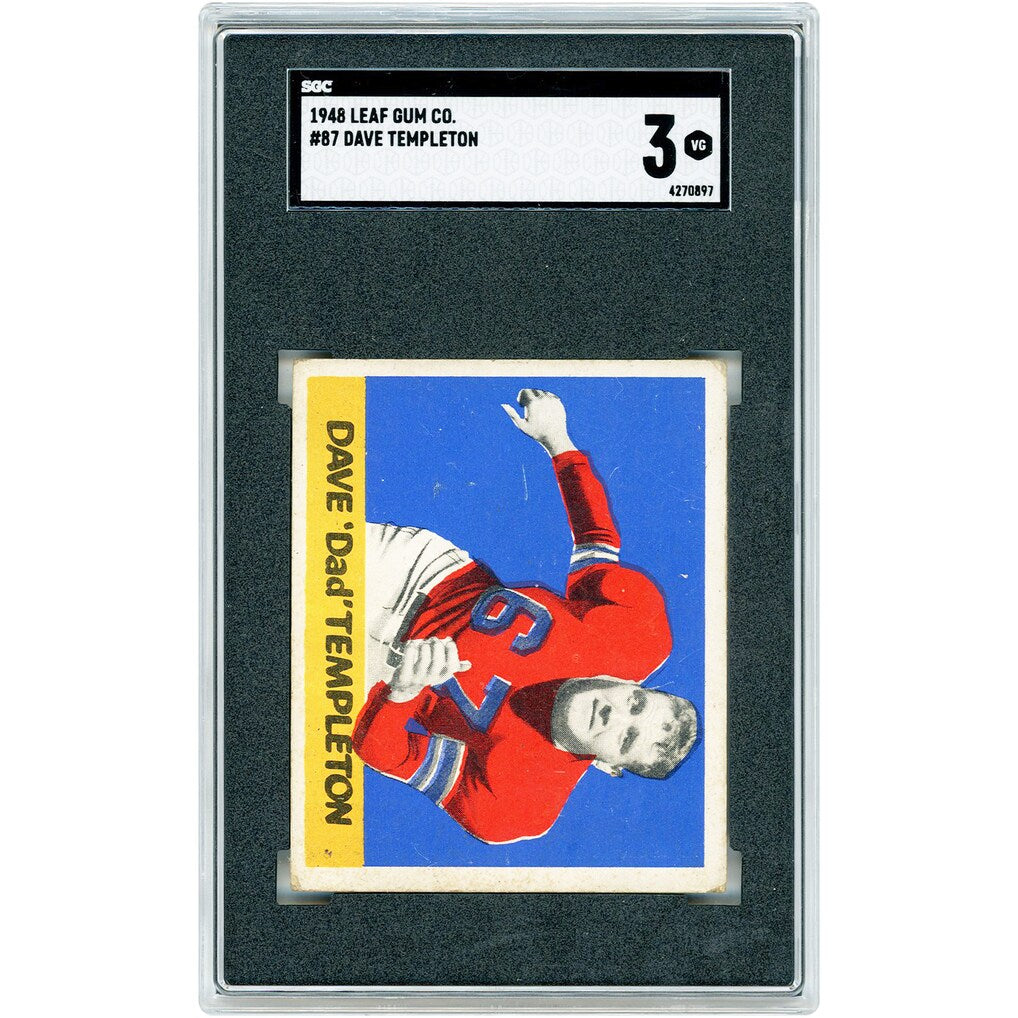 Dave Templeton Ohio State Buckeyes 1948 Leaf Gum Co. #87 SGC Authenticated 3 Card