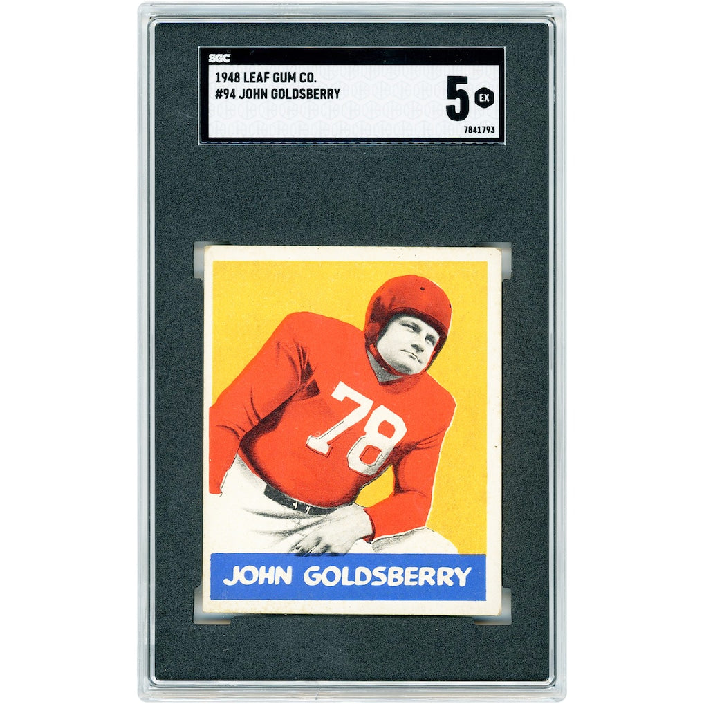 John Goldsberry Indiana Hoosiers 1948 Leaf Gum Co. #94 SGC Authenticated 5 Card