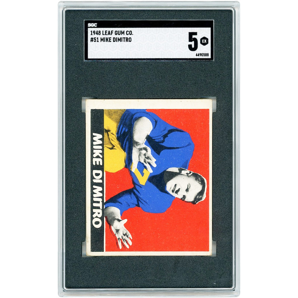 Mike Dimitro UCLA Bruins 1948 Leaf Gum Co. #51 SGC Authenticated 5 Rookie Card