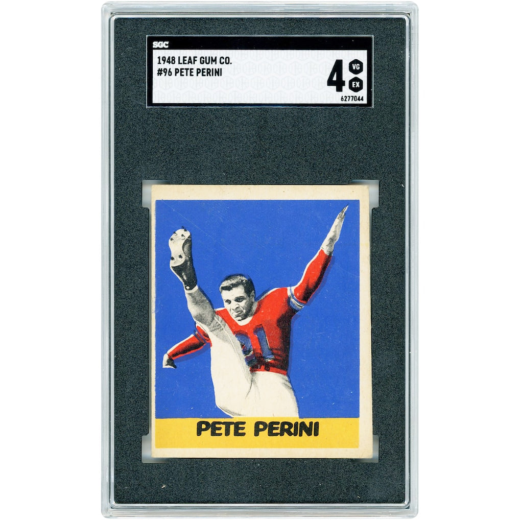 Pete Perini Ohio State Buckeyes 1948 Leaf Gum Co. #96 SGC Authenticated 4 Card