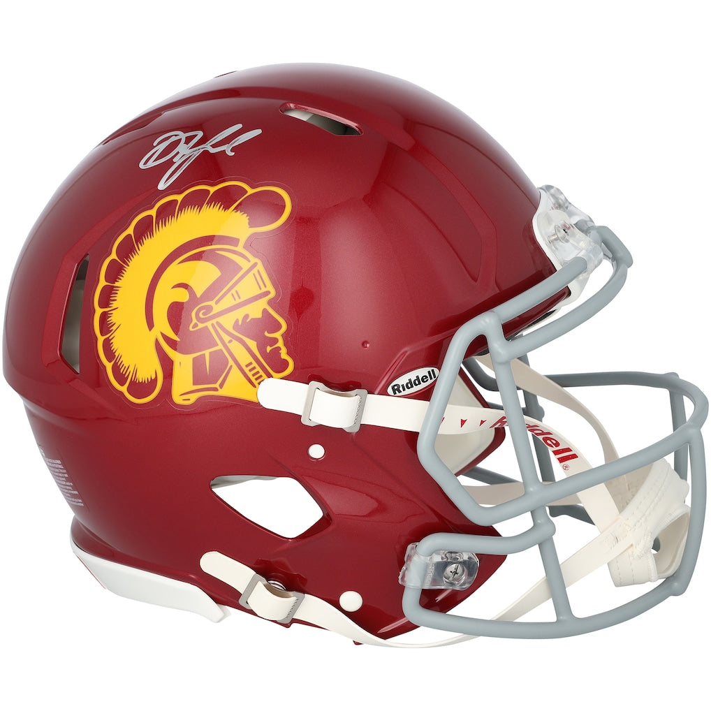 Drake London USC Trojans Autographed Riddell Speed Authentic Helmet