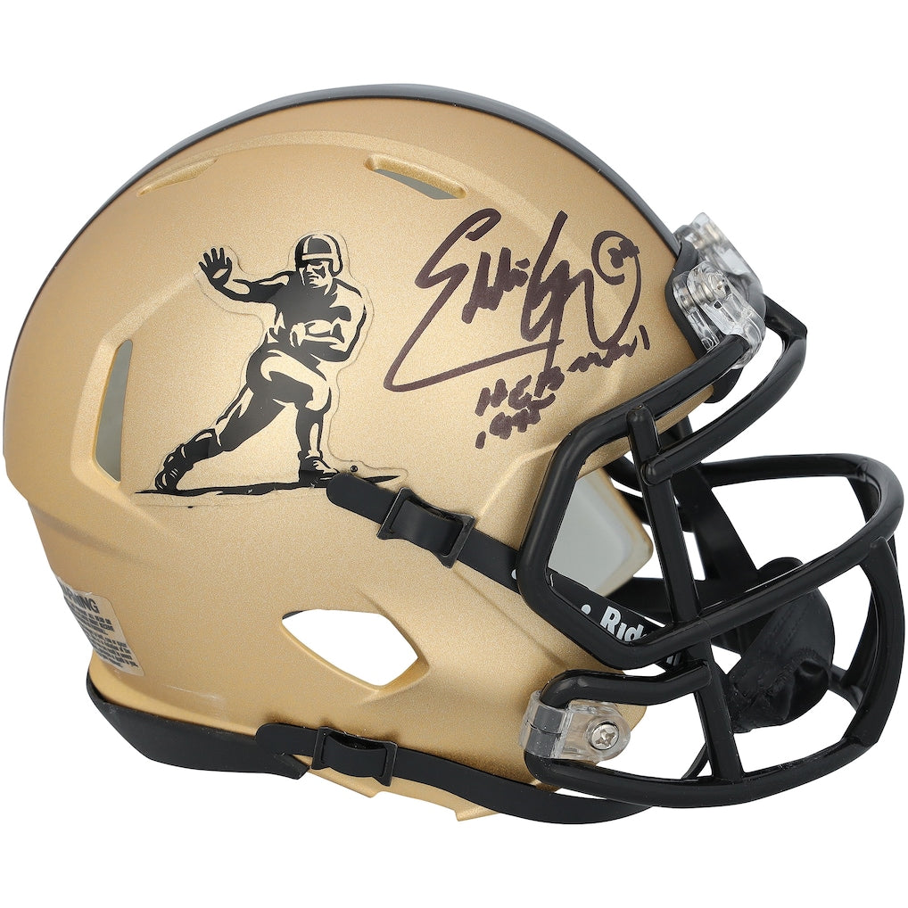Eddie George Ohio State Buckeyes Autographed Riddell Heisman Gold Speed Mini Helmet with ''1995 Heisman'' Inscription