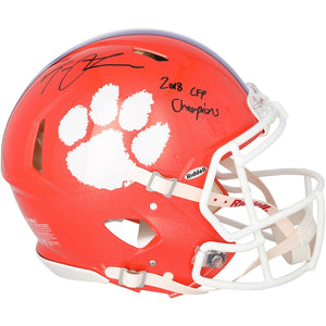 Trevor Lawrence Clemson Tigers Autographed Riddell Speed Authentic Helmet with ''2018 CFP Champions'' Inscription