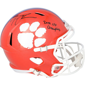 Trevor Lawrence Clemson Tigers Autographed Riddell Speed Replica Helmet with ''2018 CFP Champions'' Inscription