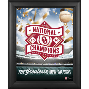 Oklahoma Sooners 2026 NCAA Baseball Men's College World Series Champions Framed 13'' x 16'' Collage