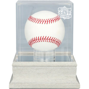 Oklahoma Sooners 2026 NCAA Baseball Men's College World Series Champions Slate Gray Logo Baseball Display Case - UV Protected