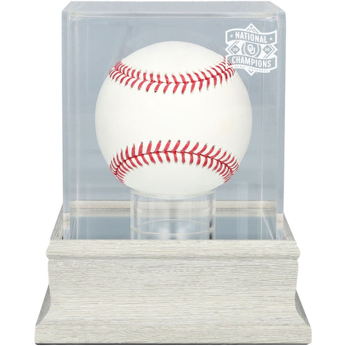 Oklahoma Sooners 2026 NCAA Baseball Men's College World Series Champions Slate Gray Logo Baseball Display Case - UV Protected