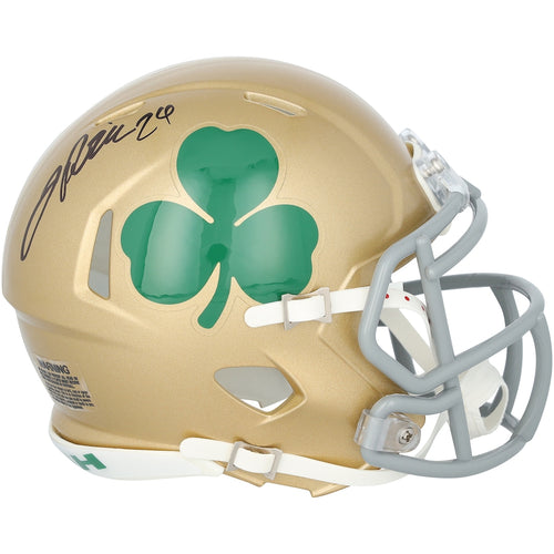 Jadarian Price Notre Dame Fighting Irish Autographed Riddell Shamrock Speed Mini Helmet