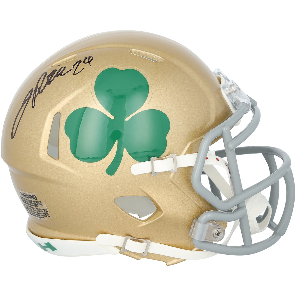 Jadarian Price Notre Dame Fighting Irish Autographed Riddell Shamrock Speed Mini Helmet