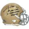 Jadarian Price Notre Dame Fighting Irish Autographed Riddell Play Like A Champion Today Speed Mini Helmet