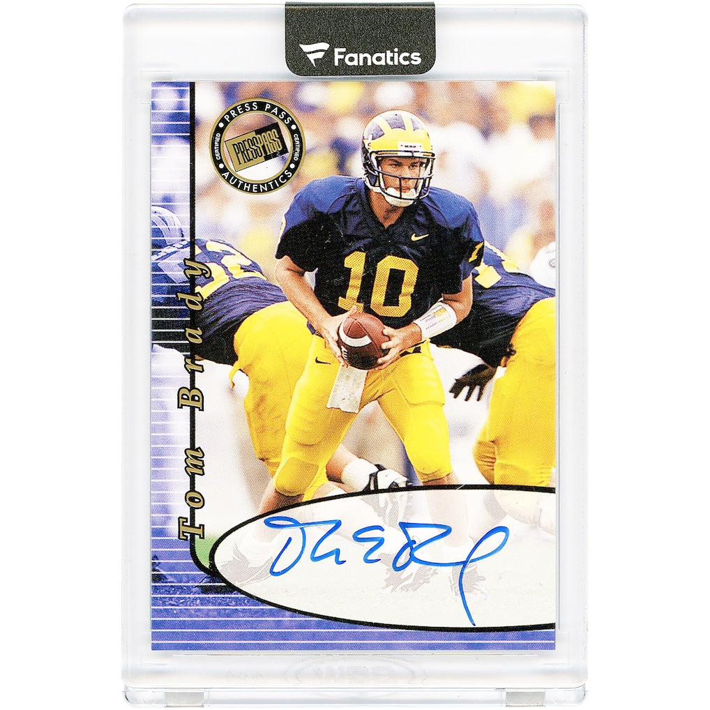 Tom Brady Michigan Wolverines Autographed 2000 Press Pass #3 Rookie Card