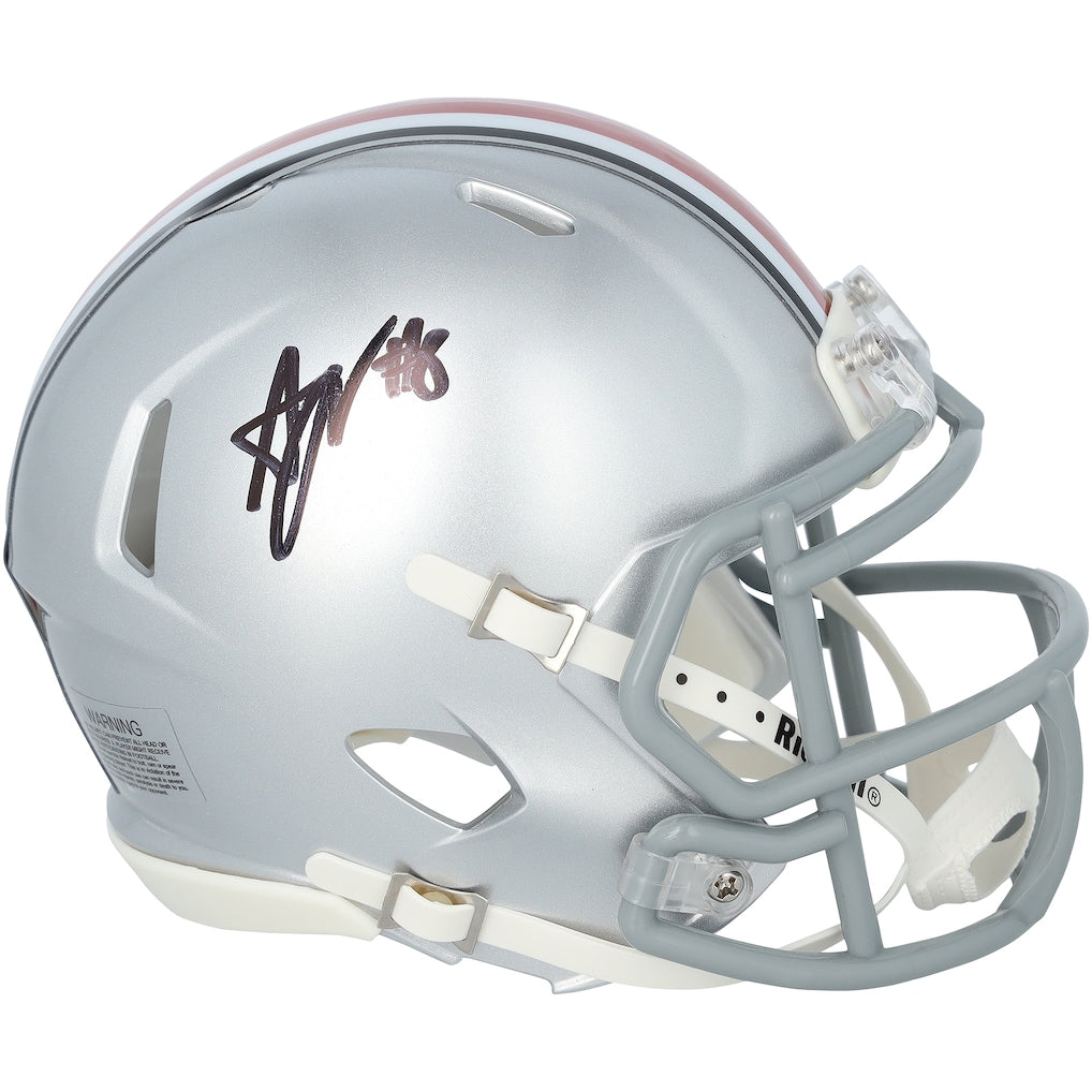 Arvell Reese Ohio State Buckeyes Autographed Riddell Speed Mini Helmet