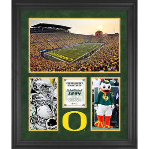 Oregon Ducks Autzen Stadium Framed 20'' x 24'' 3-Opening Collage