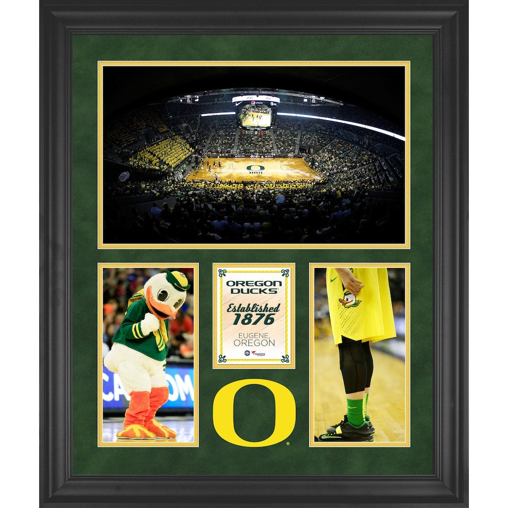 Oregon Ducks Matthew Knight Arena Framed 20'' x 24'' 3-Opening Collage