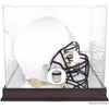 Oregon Ducks Mahogany Base Team Logo Helmet Display Case with Mirrored Back