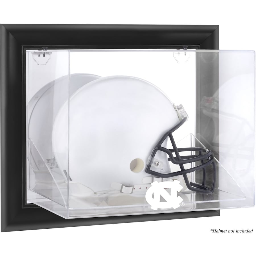 North Carolina Tar Heels Black Framed (2015-Present Logo) Wall-Mountable Tar Heels Helmet Display Case