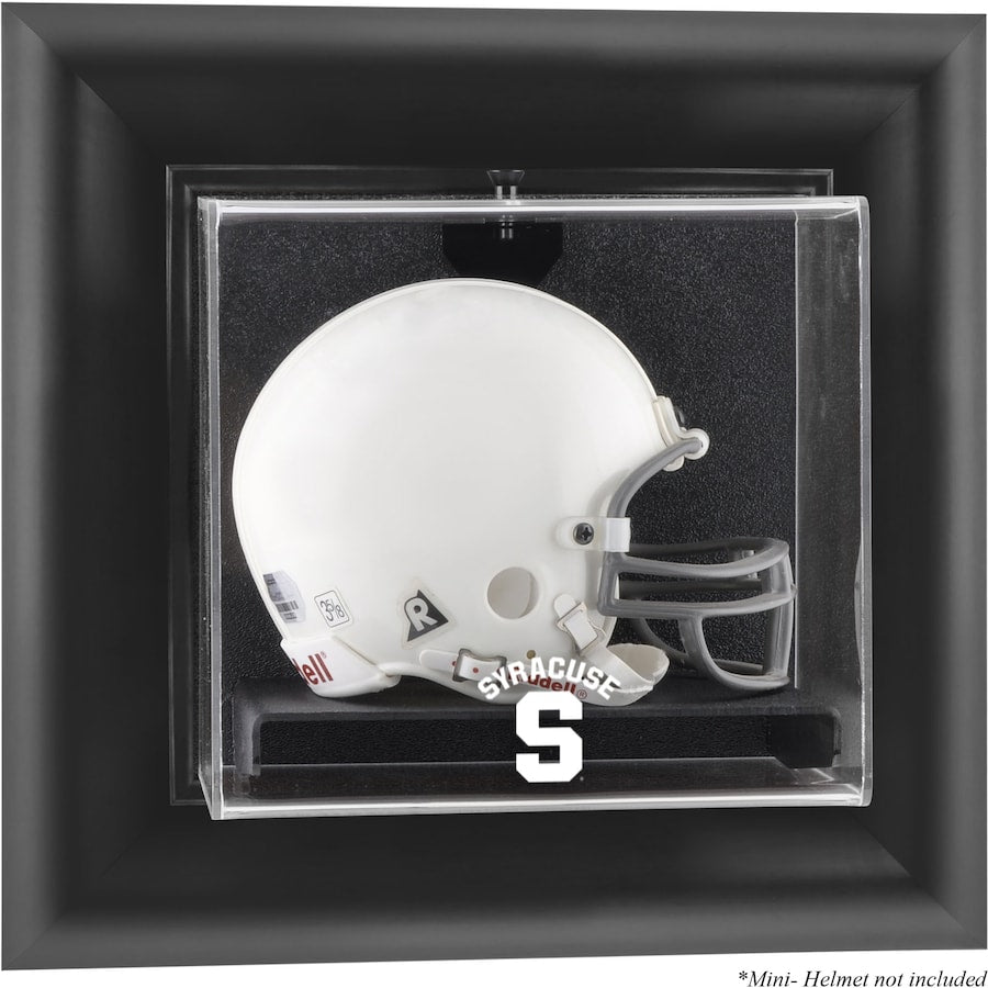 Syracuse Orange Black Framed (2015-Present Logo) Wall-Mountable Mini Helmet Display Case