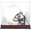 Virginia Tech Hokies Mahogany Base Team Logo Helmet Display Case with Mirrored Back