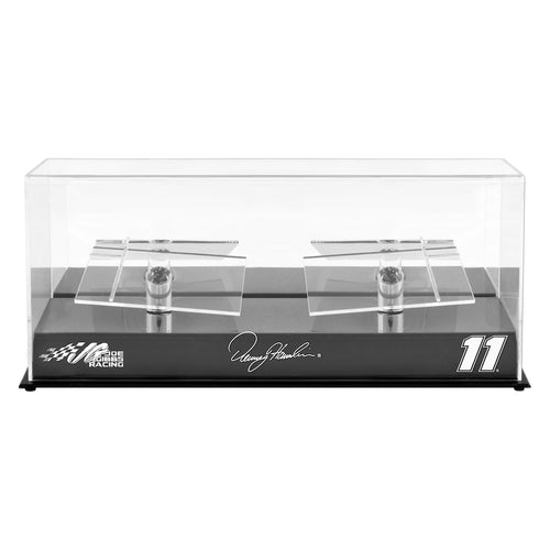 Denny Hamlin #11 Joe Gibbs Racing 2 Car 1/24 Scale Die Cast Display Case With Platforms
