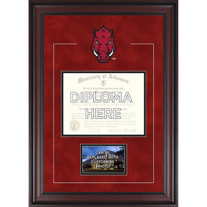 Arkansas Razorbacks Deluxe 8.5'' x 11'' Diploma Frame with Team Logo - Insert Your Own 4'' x 6'' Photograph
