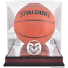 Colorado State Rams Mahogany Antique Finish Basketball Display Case with Mirror Back